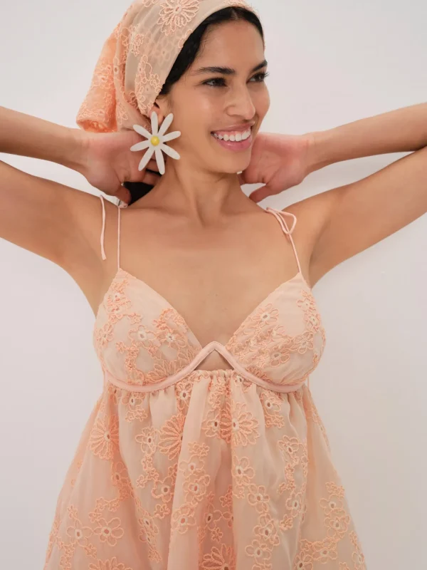 Shop For Love & Lemons Frances Mini Dress Orange