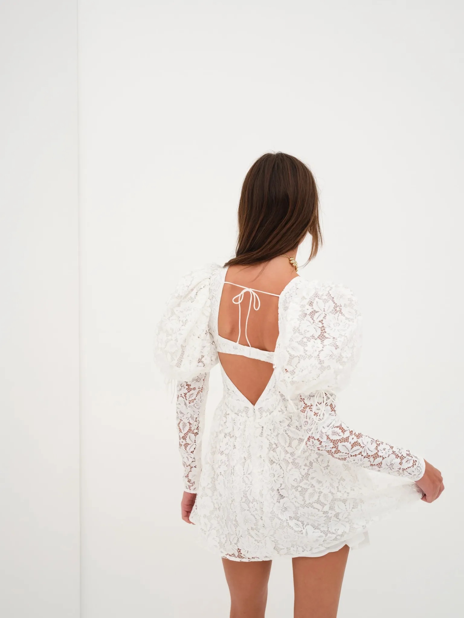 frances_puff_sleeve_mini__4.webp Fashion For Love & Lemons Frances Puff Sleeve Mini Dress White