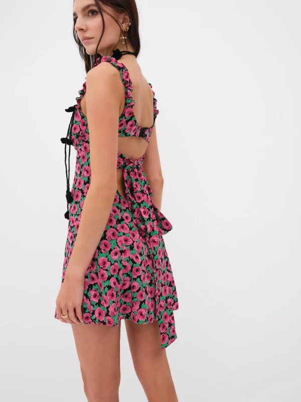 Fashion For Love & Lemons Giulia Mini Dress Red