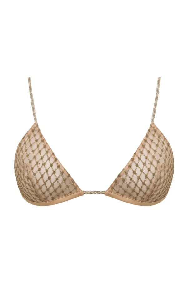 Hot For Love & Lemons Glitter Bralette Gold