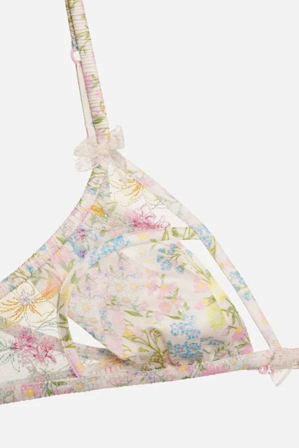 Fashion For Love & Lemons Glitter Garden Bralette Multi