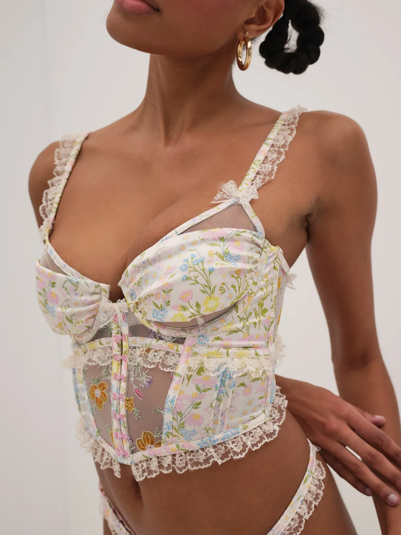 glitter_garden_bustier_0.webp Flash Sale For Love & Lemons Glitter Garden Bustier Multi
