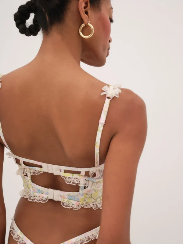 Flash Sale For Love & Lemons Glitter Garden Bustier Multi