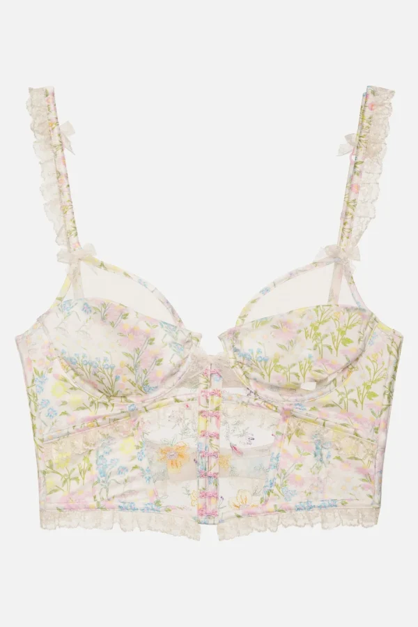 Flash Sale For Love & Lemons Glitter Garden Bustier Multi