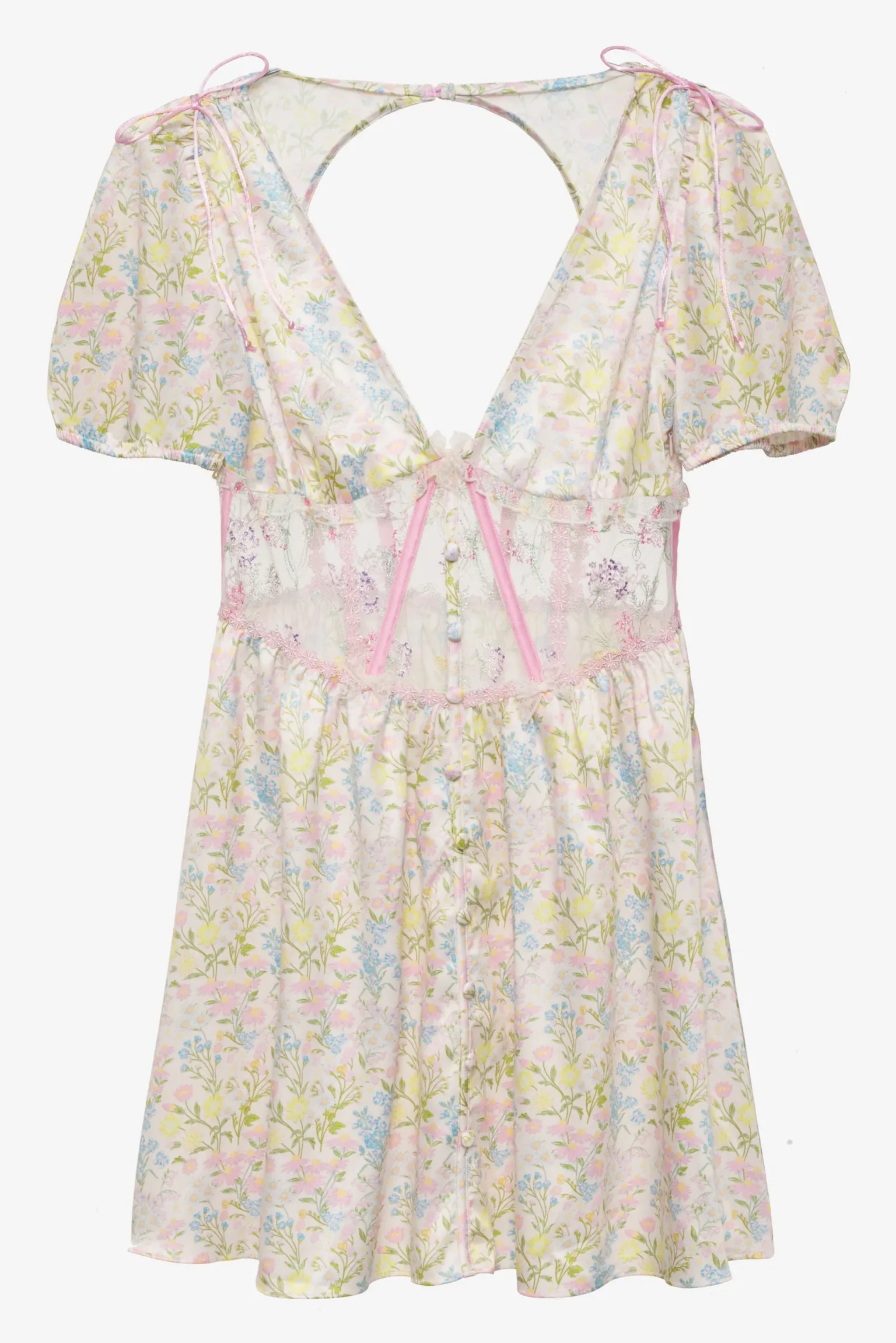 glitter_garden_cap_sleeve_4.webp Flash Sale For Love & Lemons Glitter Garden Cap Sleeve Dress Multi