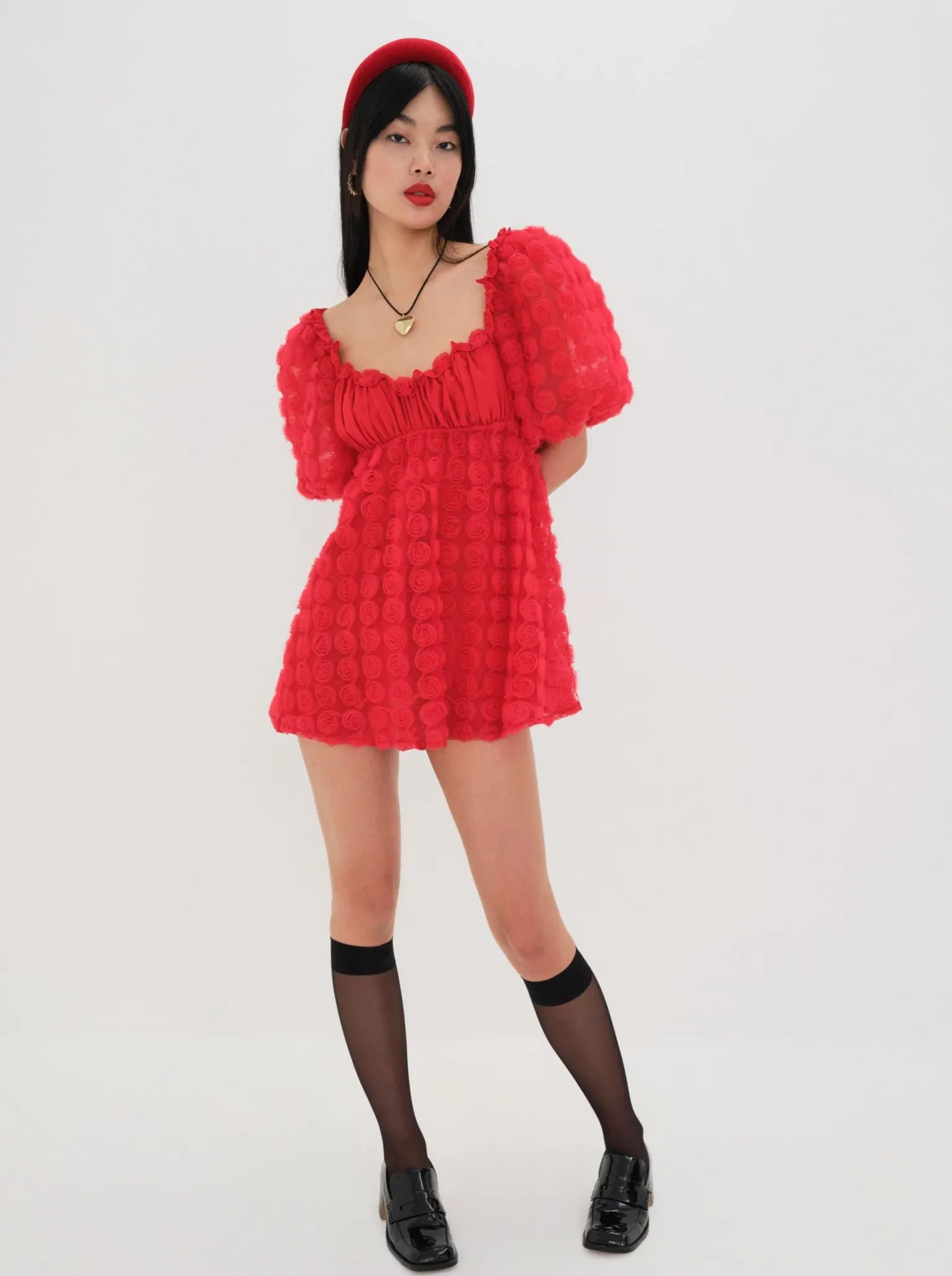 hannah_mini_dress_0.webp Best Sale For Love & Lemons Hannah Mini Dress Red
