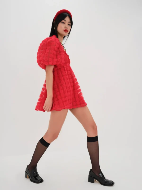 Best Sale For Love & Lemons Hannah Mini Dress Red