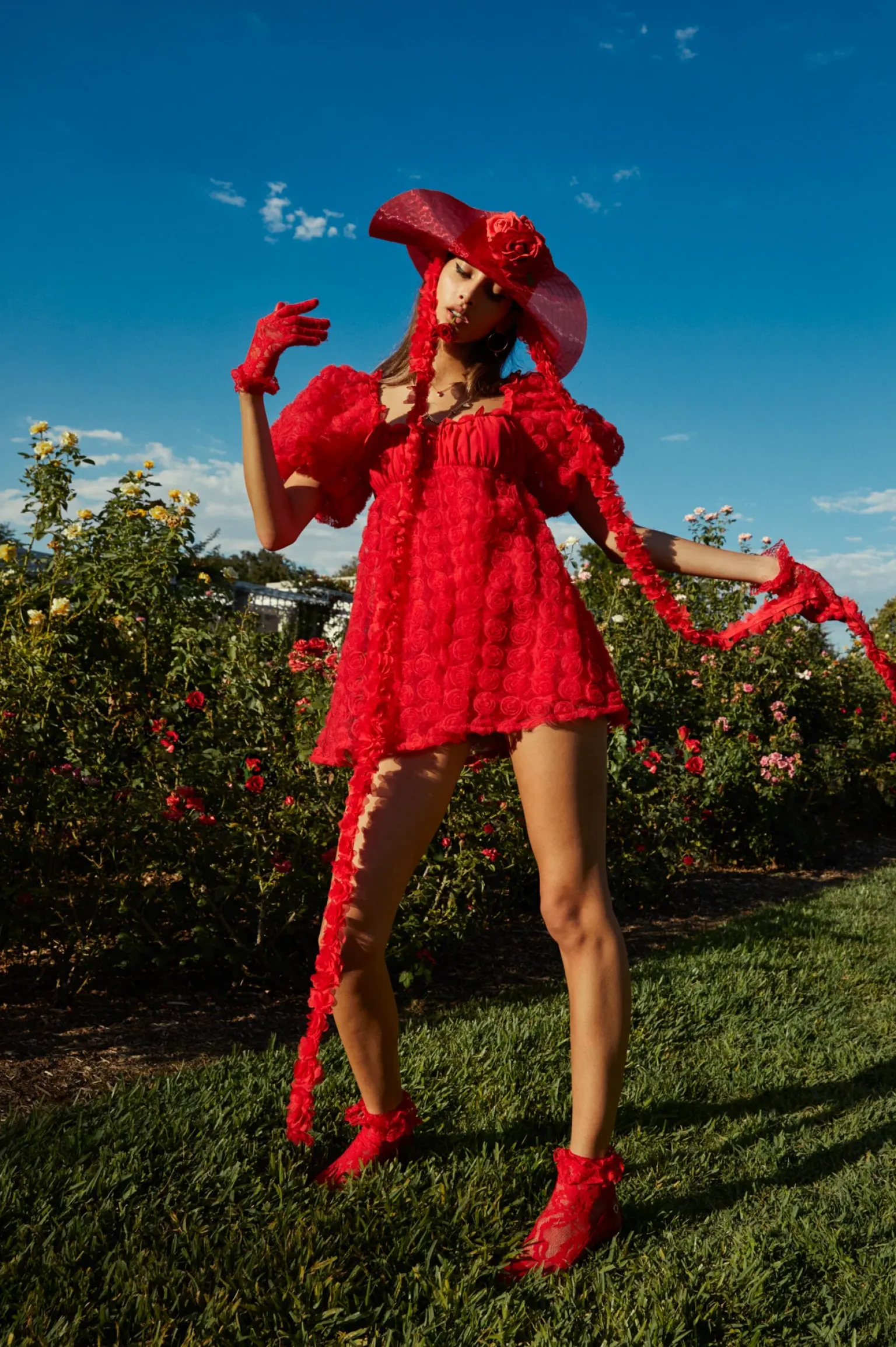 hannah_mini_dress_5.webp Best Sale For Love & Lemons Hannah Mini Dress Red