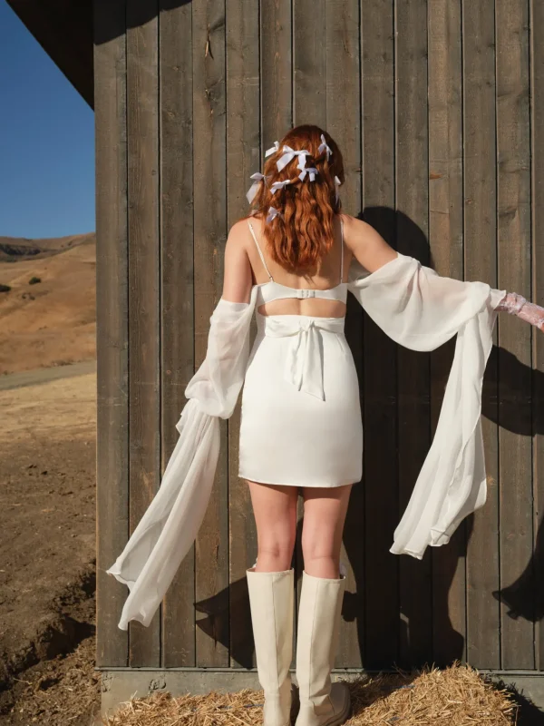 Fashion For Love & Lemons Harlow Mini Dress White