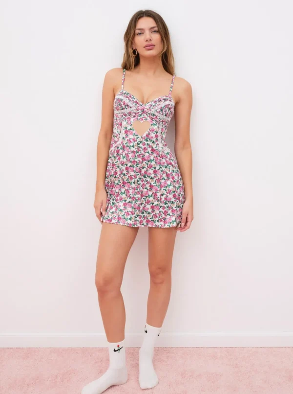 Best For Love & Lemons Heart Bloom Slip Dress Pink