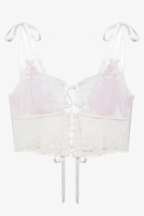 Discount For Love & Lemons Heart Window Bustier White