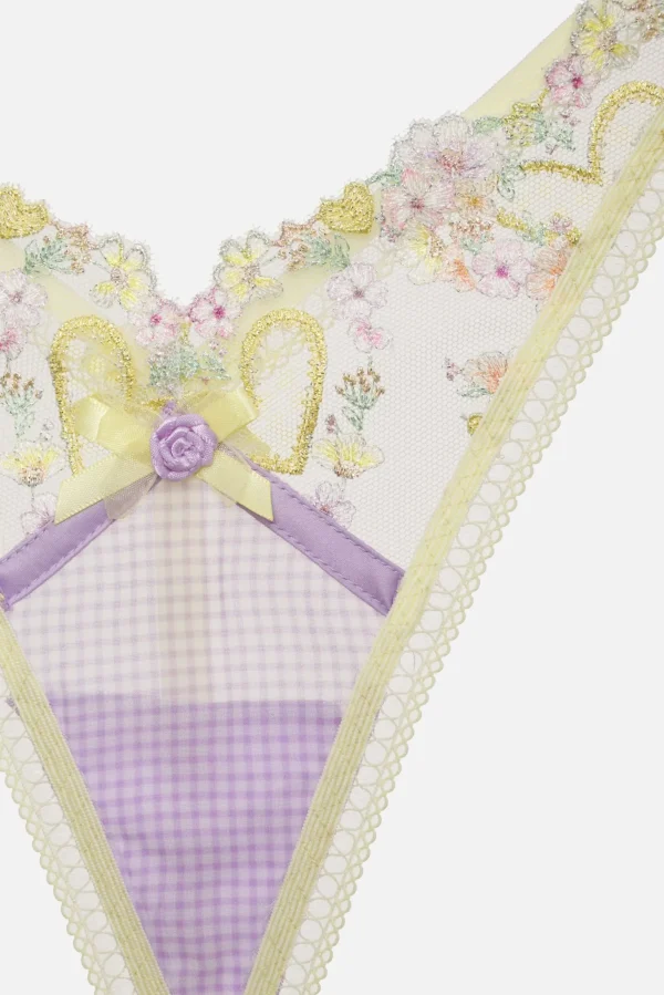 Shop For Love & Lemons Heart Wreath Panty Yellow