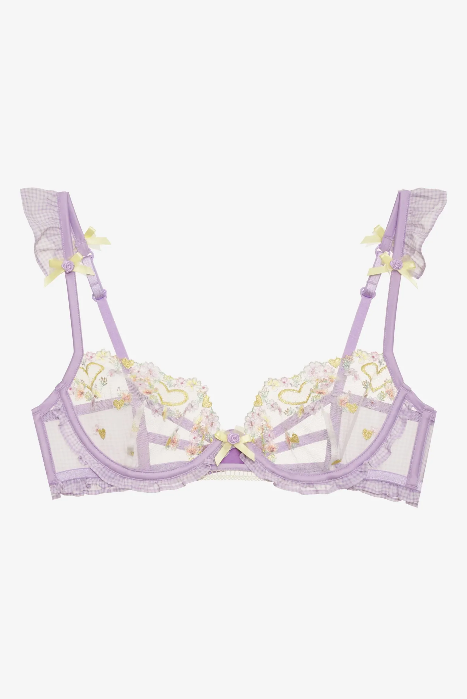 heart_wreath_underwire_br_5.webp Shop For Love & Lemons Heart Wreath Underwire Bra Yellow