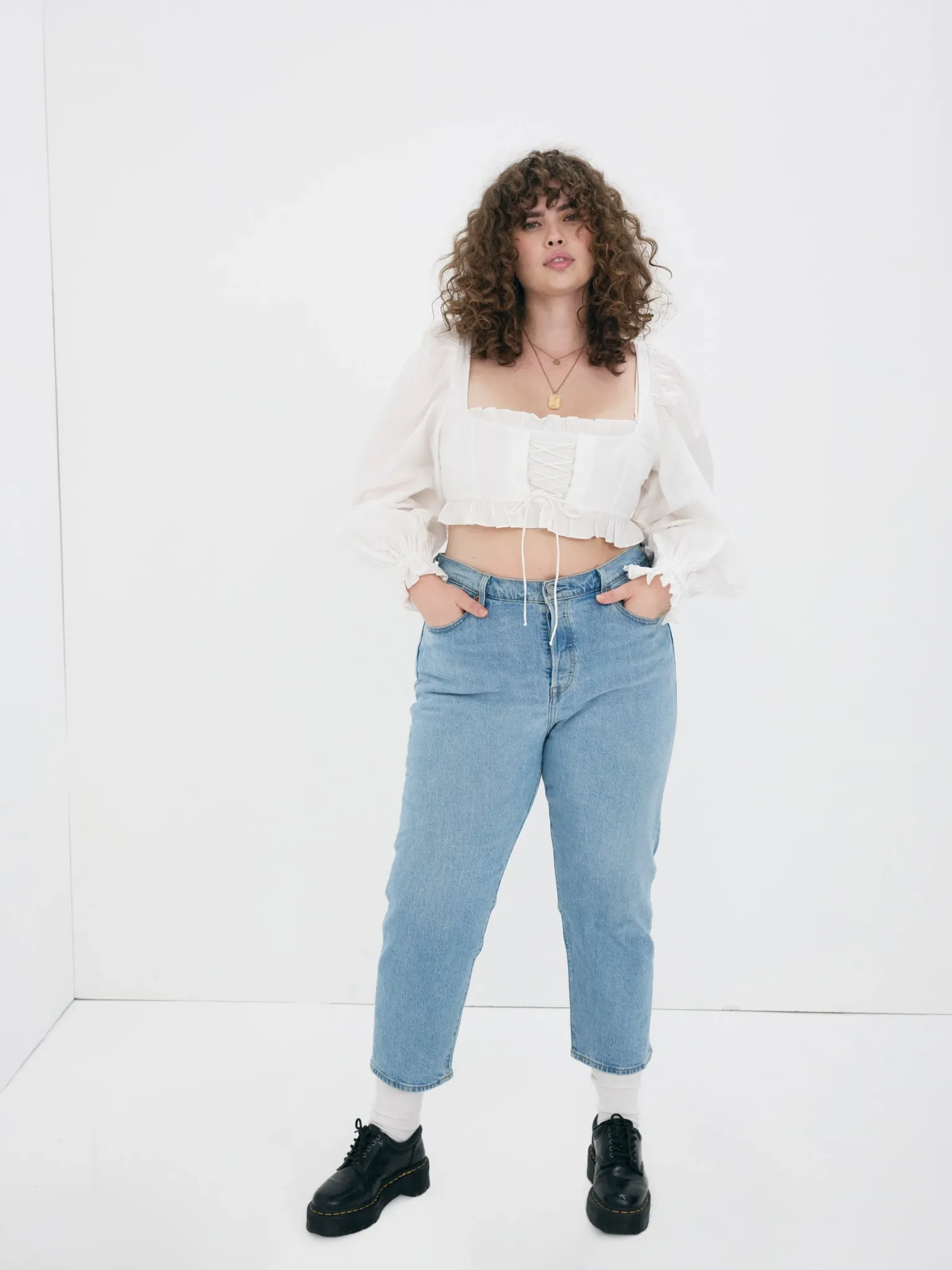 heather_crop_top_4.webp Shop For Love & Lemons Heather Crop Top White