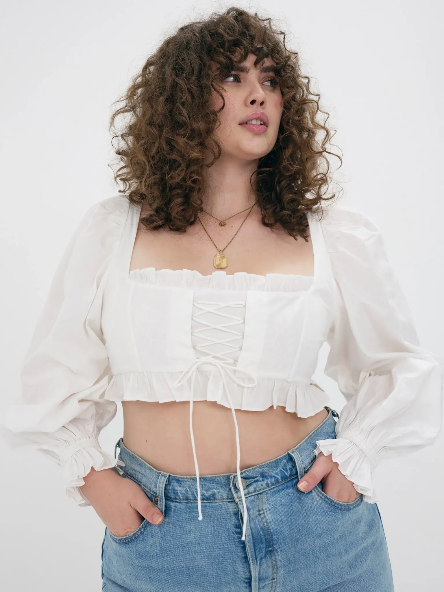 heather_crop_top_5.webp Shop For Love & Lemons Heather Crop Top White