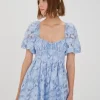 Hot For Love & Lemons Honey Mini Dress Blue