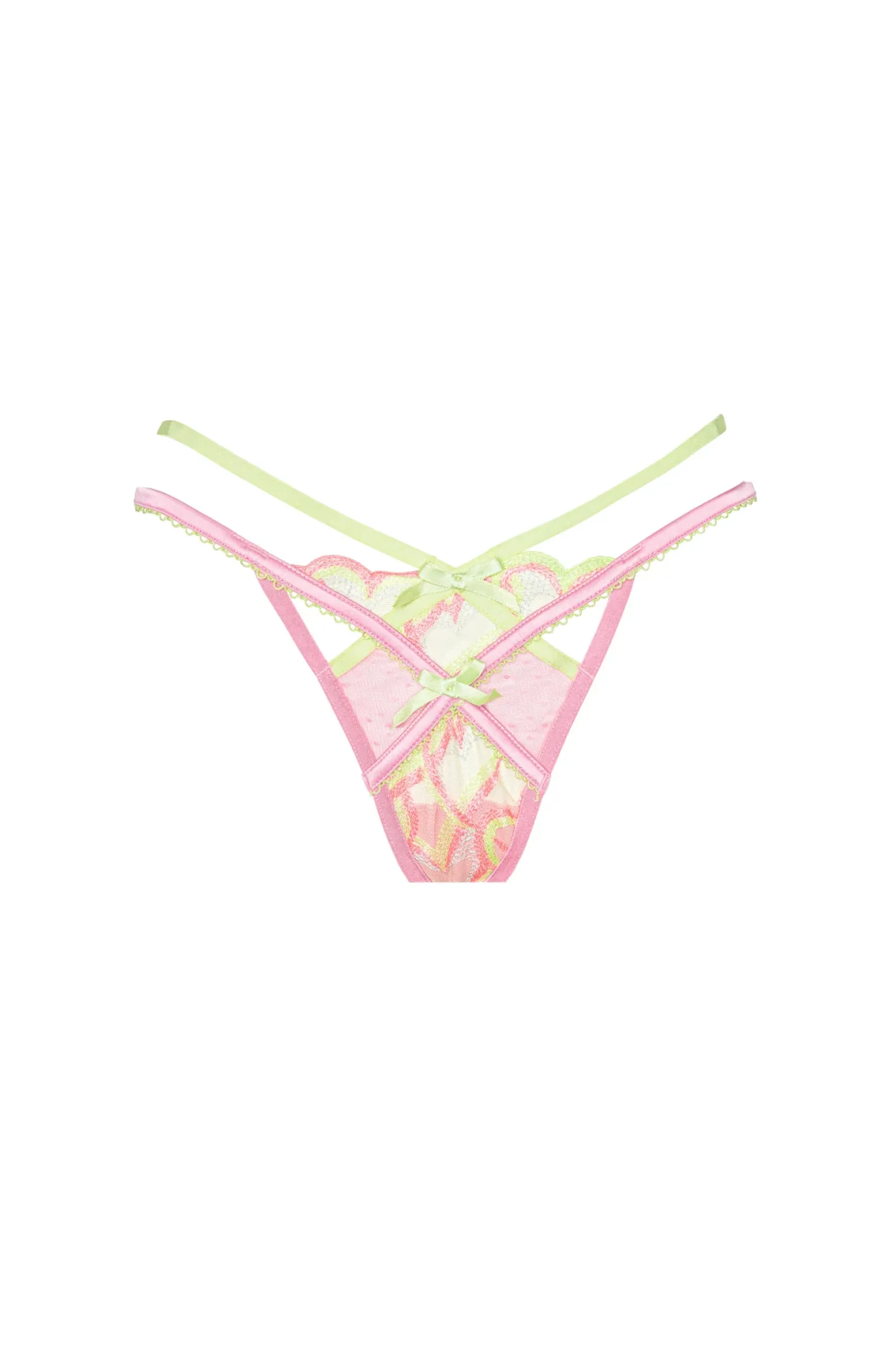 hugging_hearts_embroidery_5-1.webp Hot For Love & Lemons Hugging Hearts Embroidery Thong Panty Pink