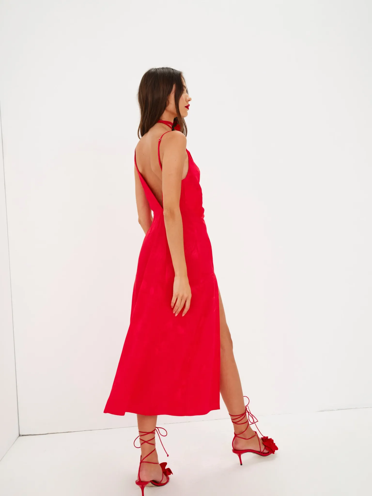 ilana_midi_dress_3-2.webp Discount For Love & Lemons Ilana Midi Dress Red