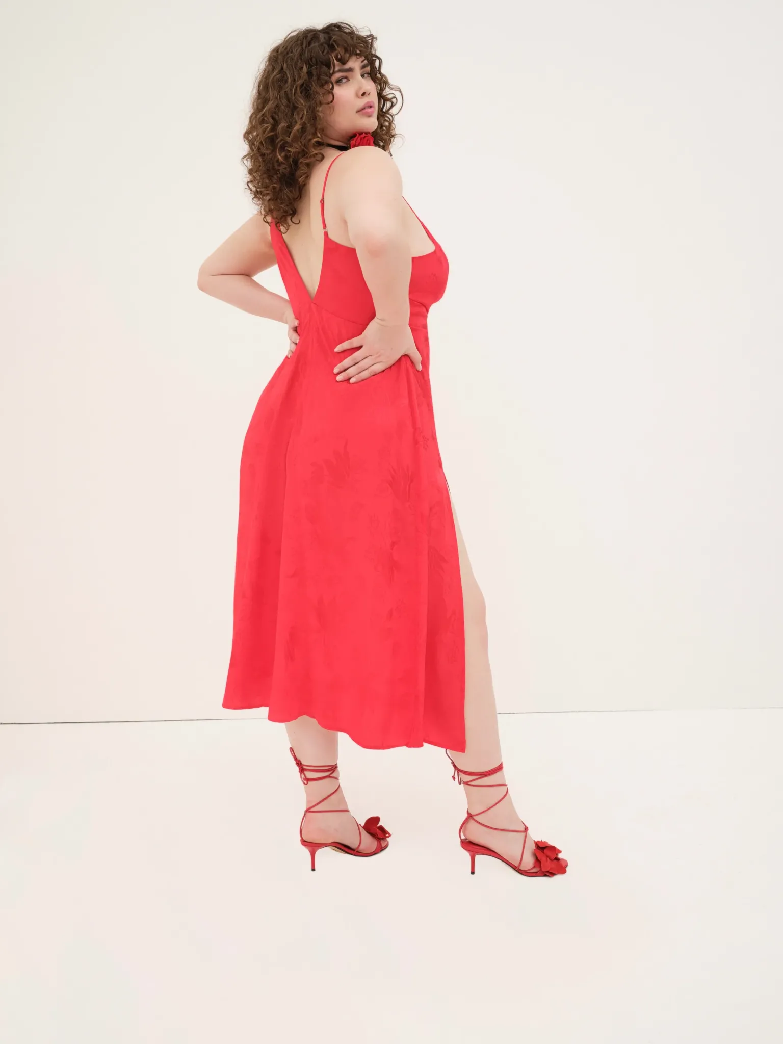 ilana_midi_dress_8-1.webp Discount For Love & Lemons Ilana Midi Dress Red