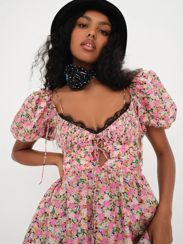 Best For Love & Lemons Isadora Midi Dress Multi