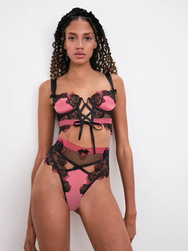 Shop For Love & Lemons Ivy Bustier Black