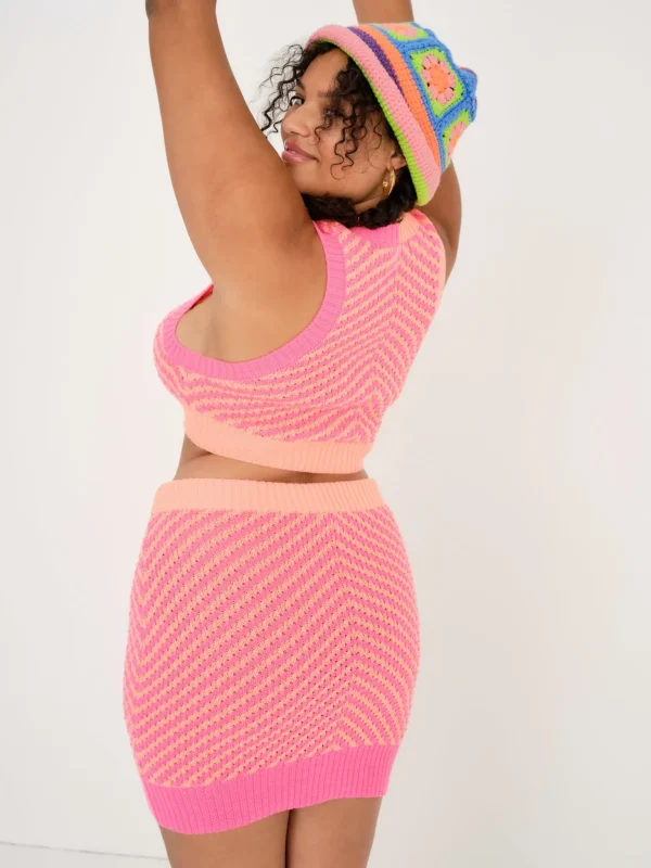 Discount For Love & Lemons Jacinda Mini Skirt Pink