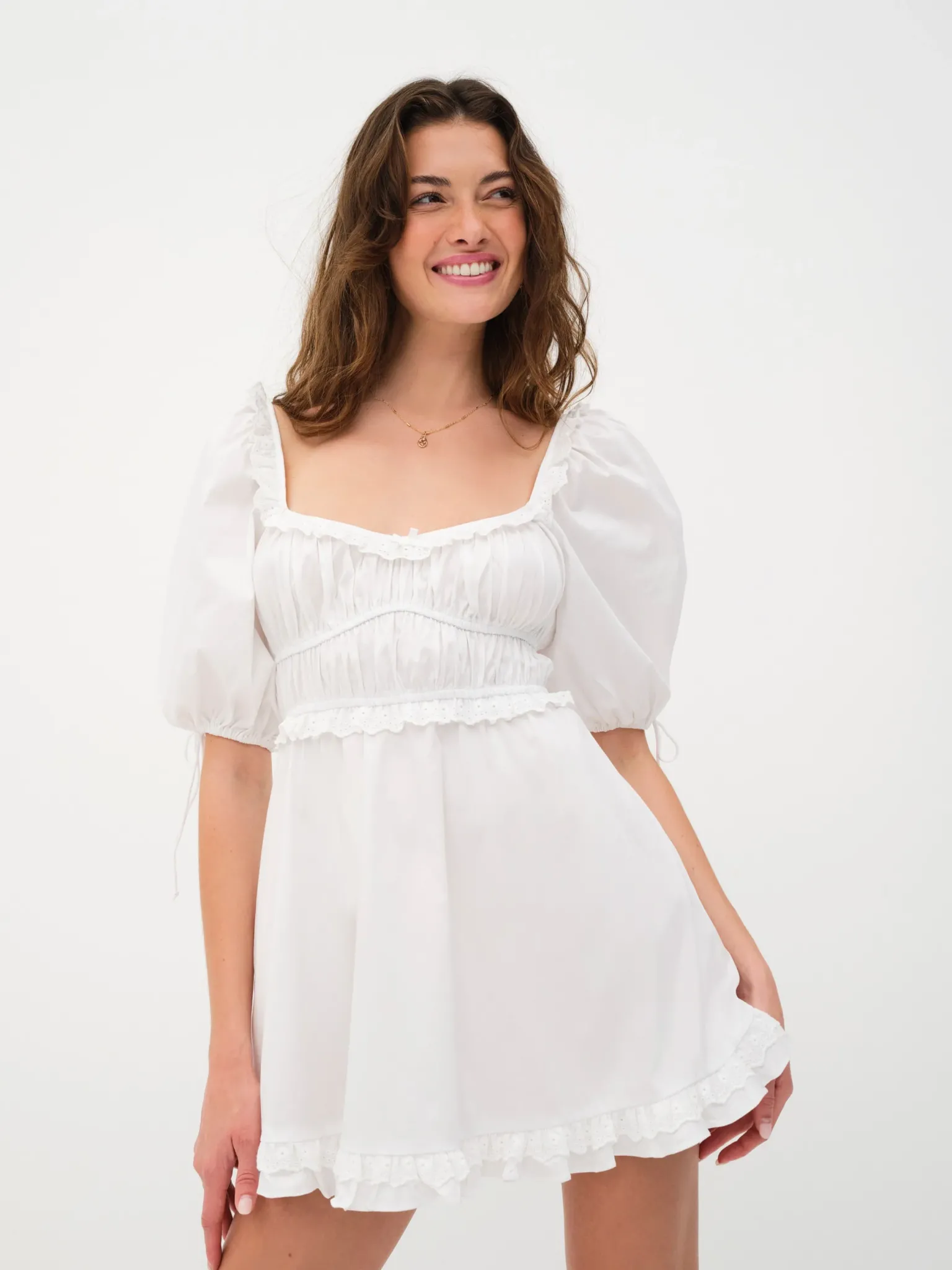 jackson_mini_dress_0.webp Online For Love & Lemons Jackson Mini Dress White