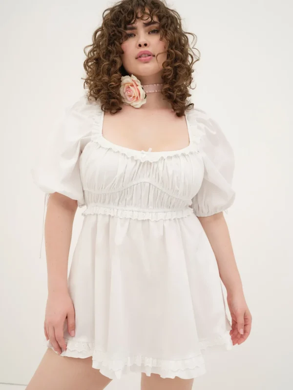 Online For Love & Lemons Jackson Mini Dress White
