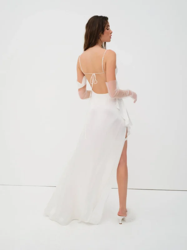 New For Love & Lemons James Maxi Dress White