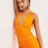 Store For Love & Lemons Jamie Mini Dress Orange