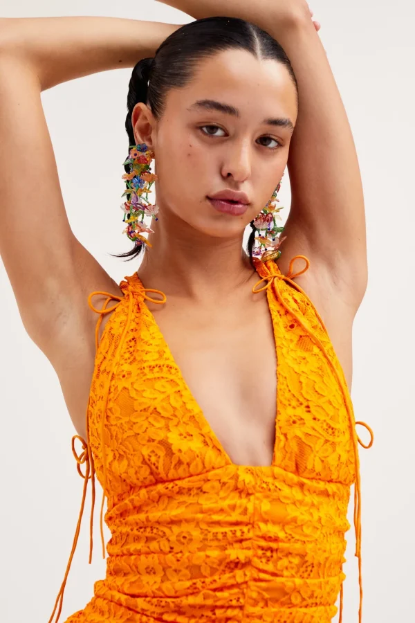 Store For Love & Lemons Jamie Mini Dress Orange