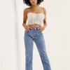 Outlet For Love & Lemons Jules Crop Top Ivory