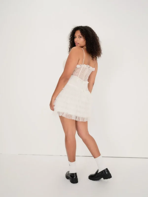 Best Sale For Love & Lemons Jules Mini Dress White
