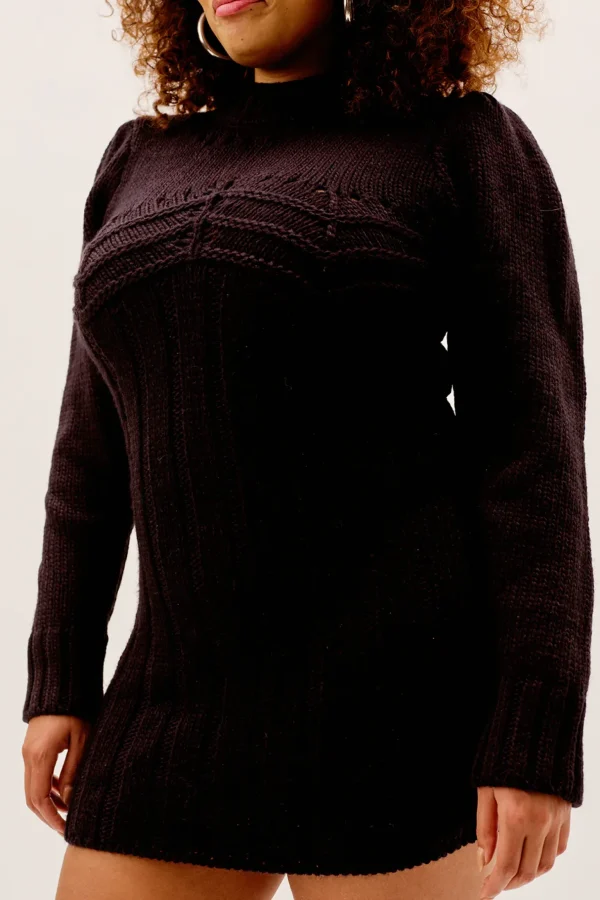 Best Sale For Love & Lemons Jules Sweater Dress Black