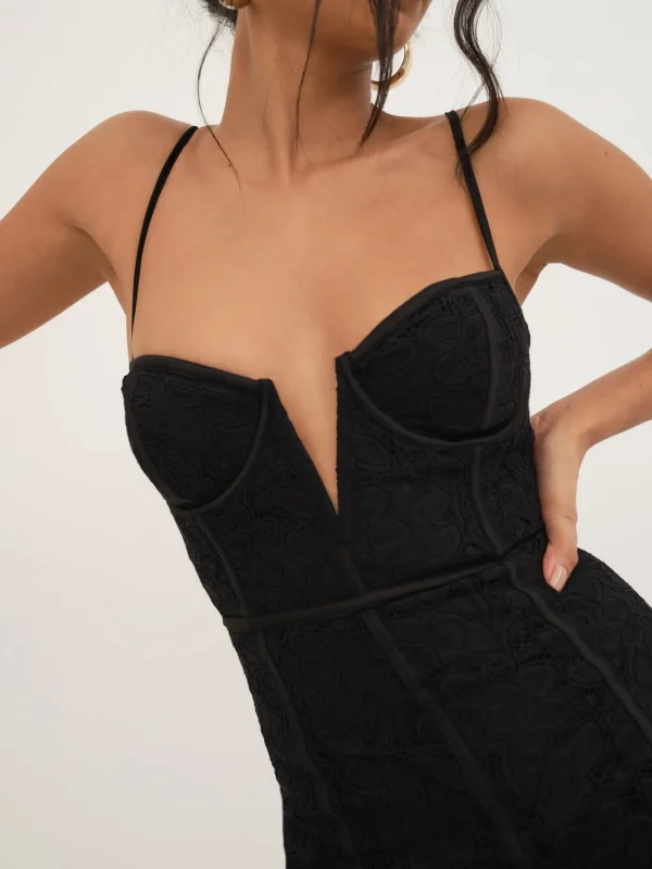 Cheap For Love & Lemons Julia Mini Dress Black