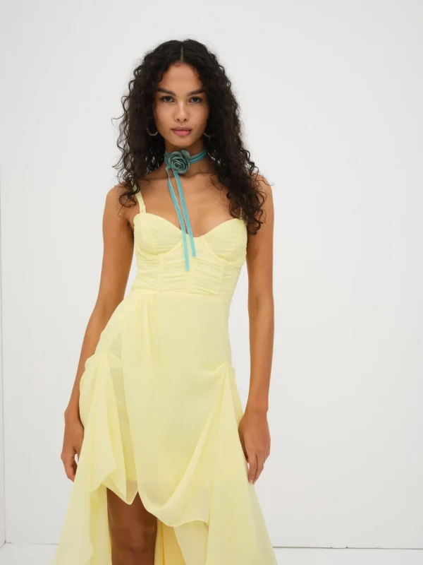 Shop For Love & Lemons June Maxi Dress Yellow