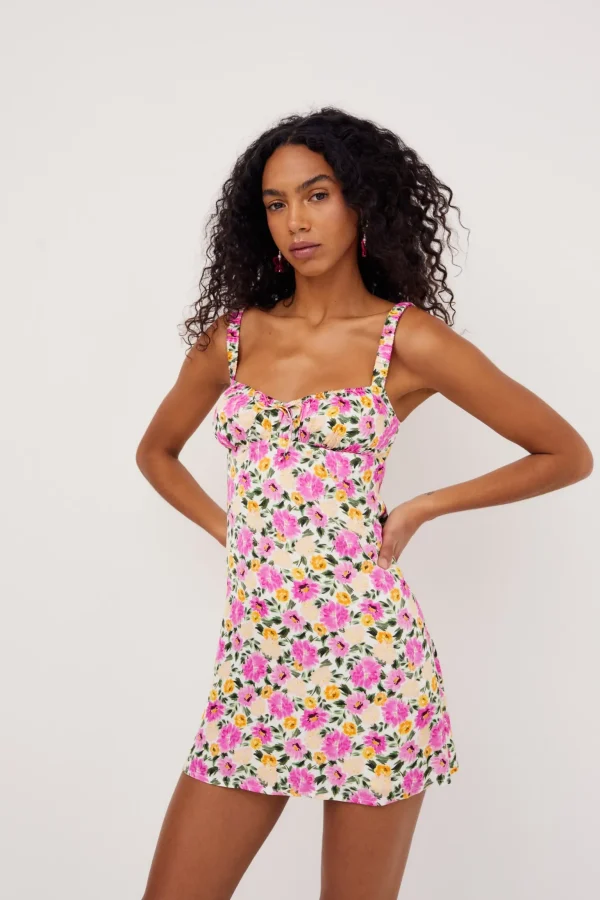 Cheap For Love & Lemons June Mini Dress Pink