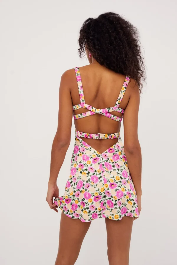 Cheap For Love & Lemons June Mini Dress Pink