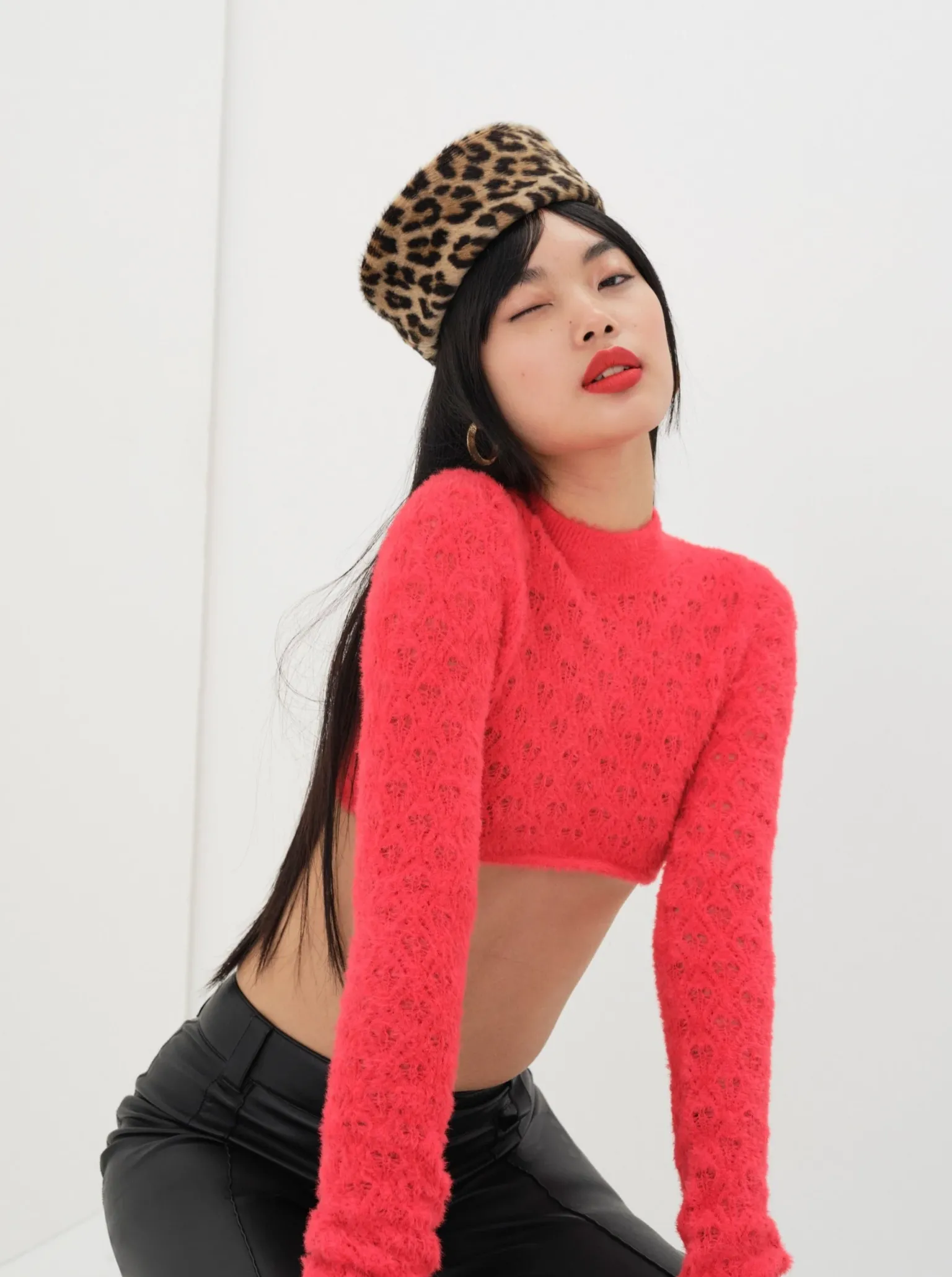 katana_cropped_sweater_0.webp Hot For Love & Lemons Katana Cropped Sweater Red