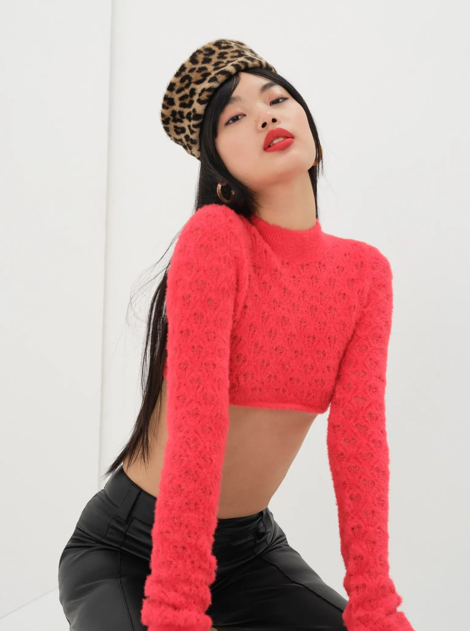 katana_cropped_sweater_3.webp Hot For Love & Lemons Katana Cropped Sweater Red