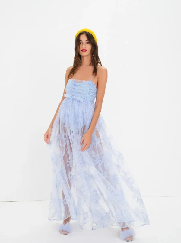 Flash Sale For Love & Lemons Kayla Maxi Dress Blue