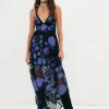 New For Love & Lemons Kaylee Maxi Dress Purple