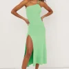 Flash Sale For Love & Lemons Keisha Midi Dress Green