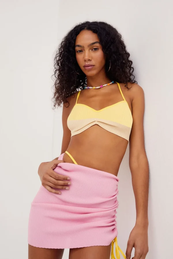 Best Sale For Love & Lemons Keisha Mini Skirt Pink