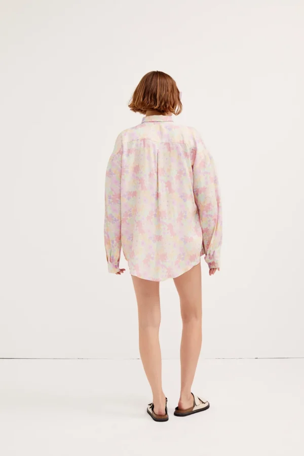 Cheap For Love & Lemons Kennedy Button Up Top Pink