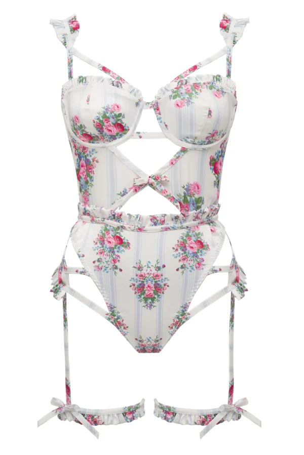 Store For Love & Lemons Lailah Bodysuit Ivory