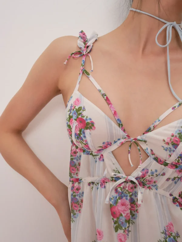 Clearance For Love & Lemons Lailah Slip Dress Ivory