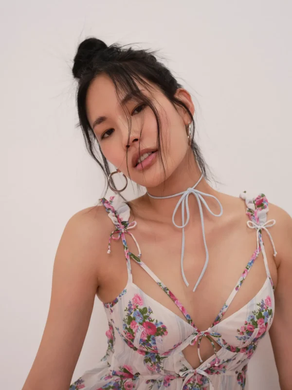Clearance For Love & Lemons Lailah Slip Dress Ivory