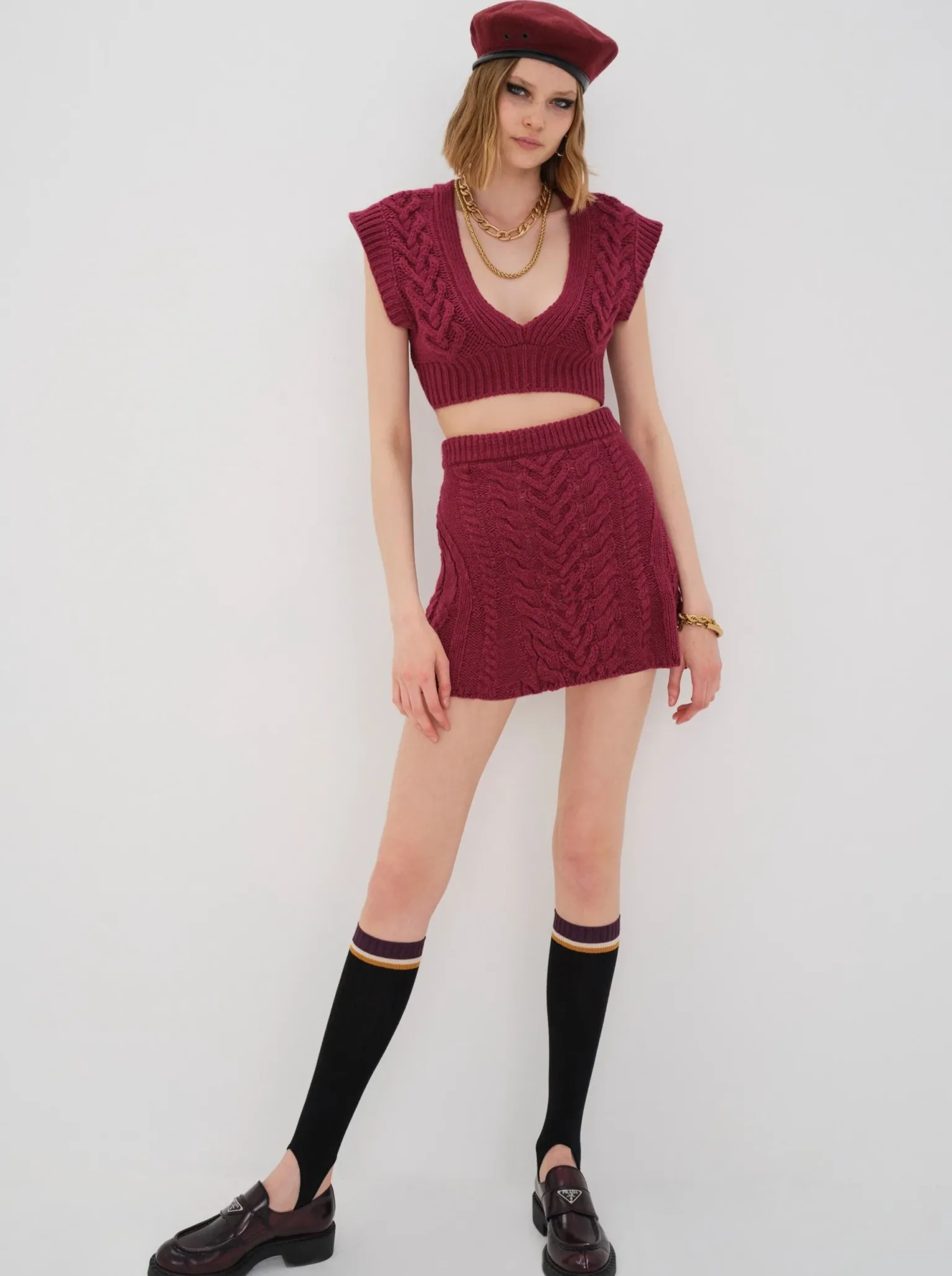layton_cropped_vest_3.webp Sale For Love & Lemons Layton Cropped Vest Neutral
