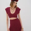 Store For Love & Lemons Layton Mini Skirt Red